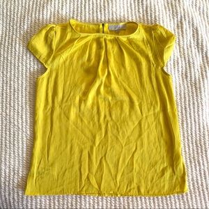 Yellow LOFT S capped sleeve top
